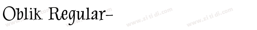 Oblik Regular字体转换
